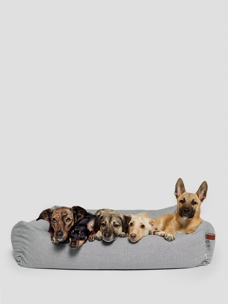 Dogbed Sleepy Deluxe - Tweed Grey