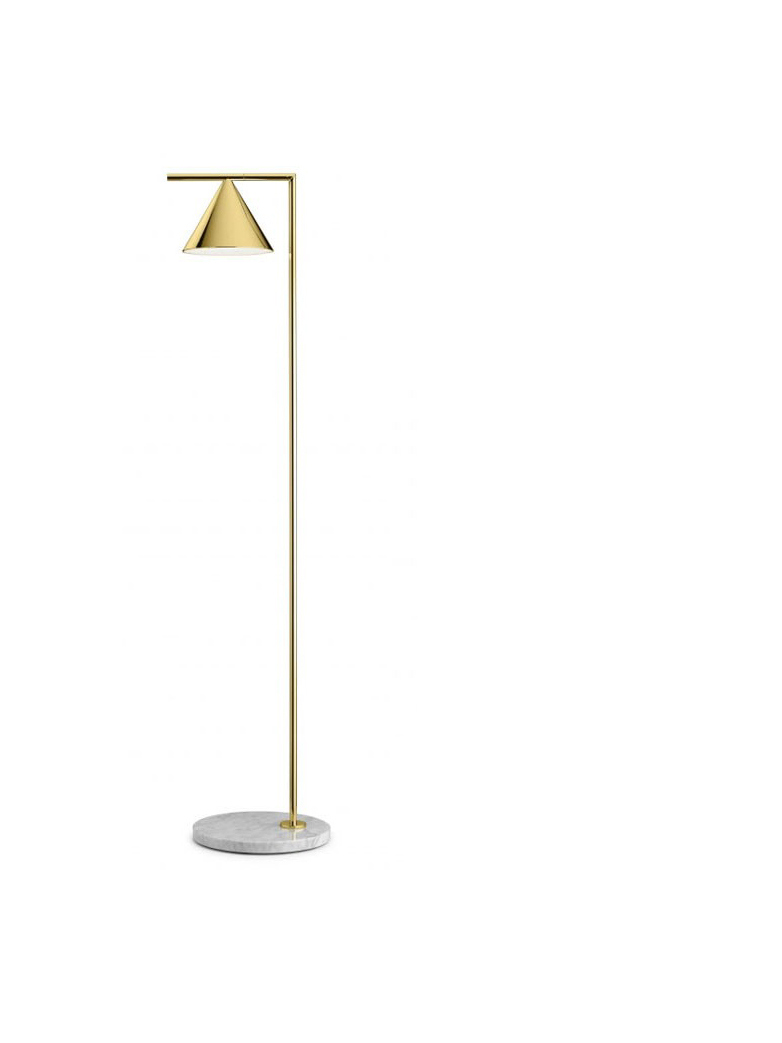 Brushed Brass - White Marble