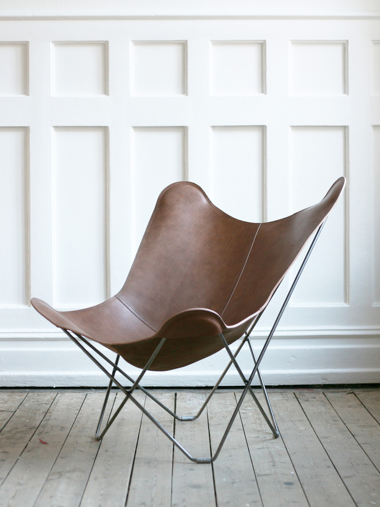 Montana Leather - Matte Chrome Frame