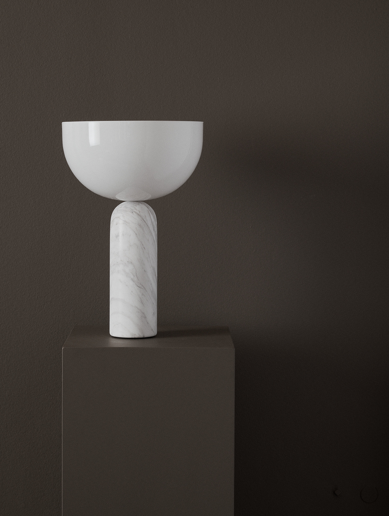 Kizu Table Lamp – White Marble – Large