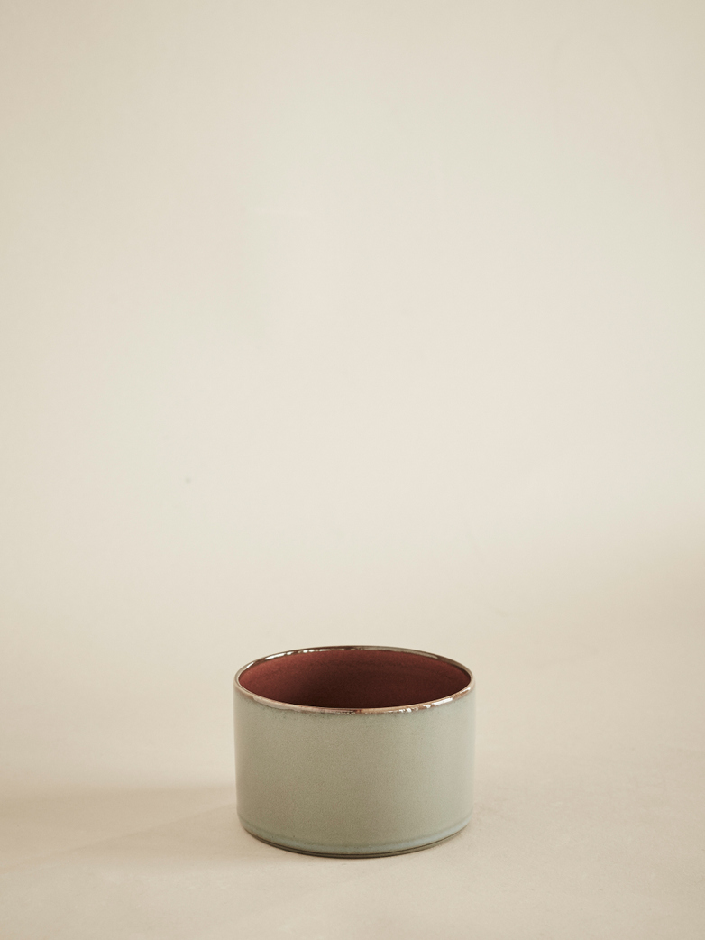 Goblet Cylinder Low - Smokey Blue Rust