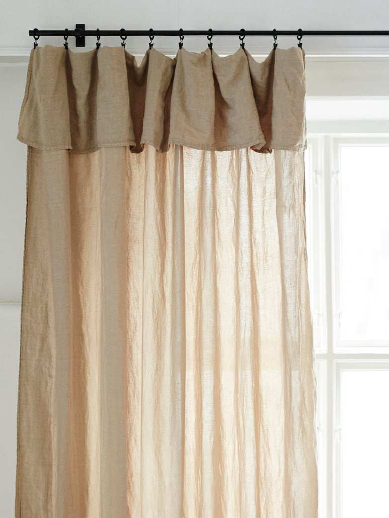 Selena Washed Linen Curtain Gazelle 180x290