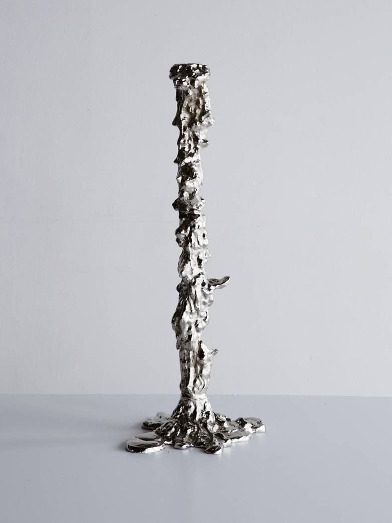 Drip Candle Holder XXL - Silver