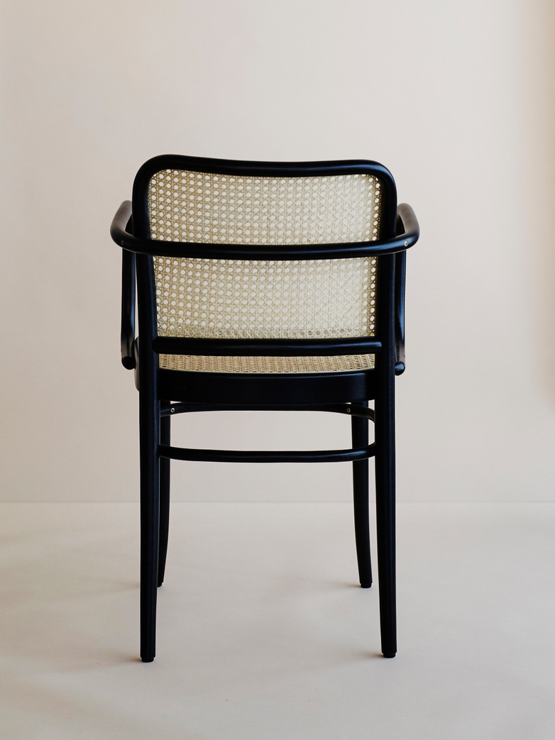 Armchair No 811 – Black – Cane