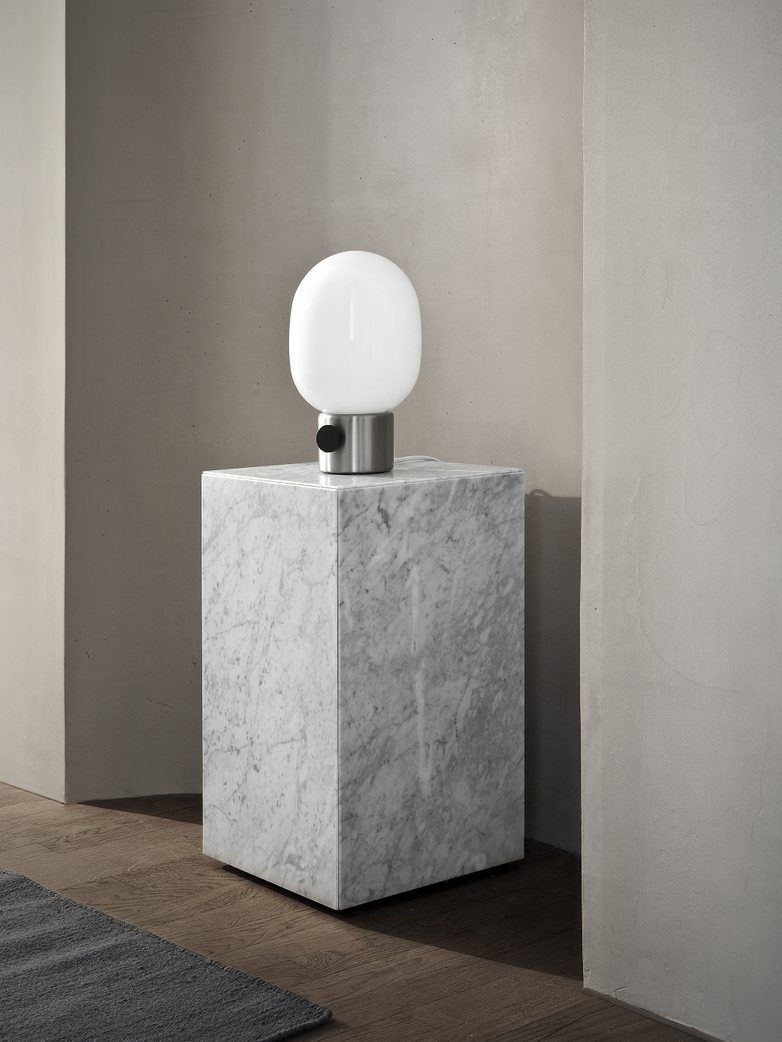 Plinth Tall White Marble