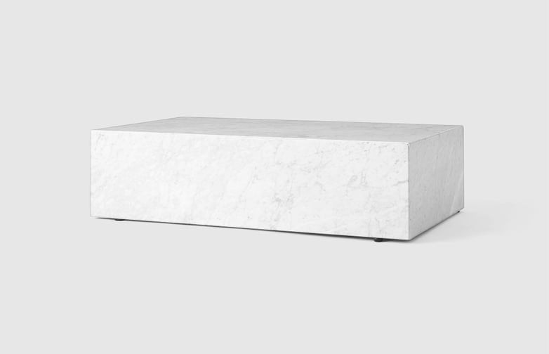 Plinth Low White Marble