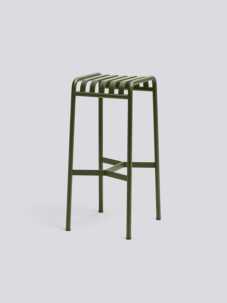 Hay Palissade Outdoor Bar Stool Olive Green