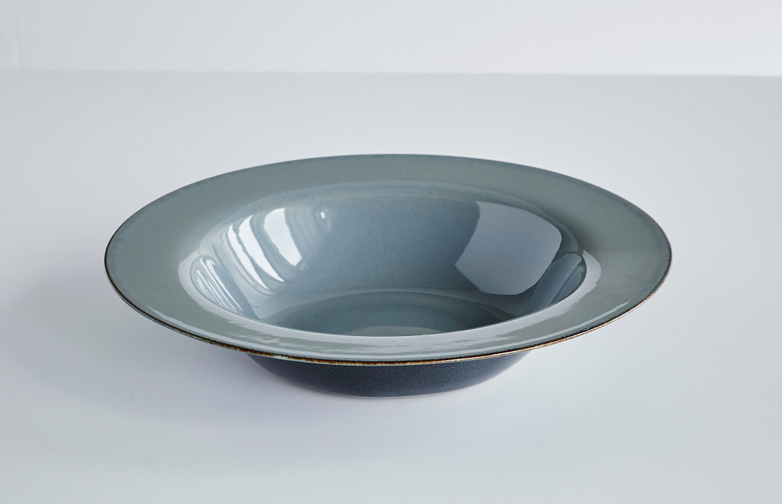 Terres de Rêves - Degustation Large Round Blue Grey and Dark Blue