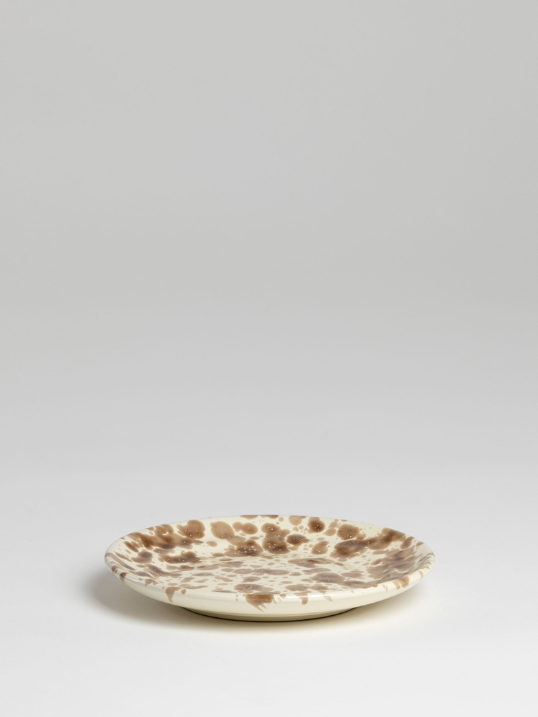 Spruzzi Vivente - Plate 18,5 cm - Brown on Creme