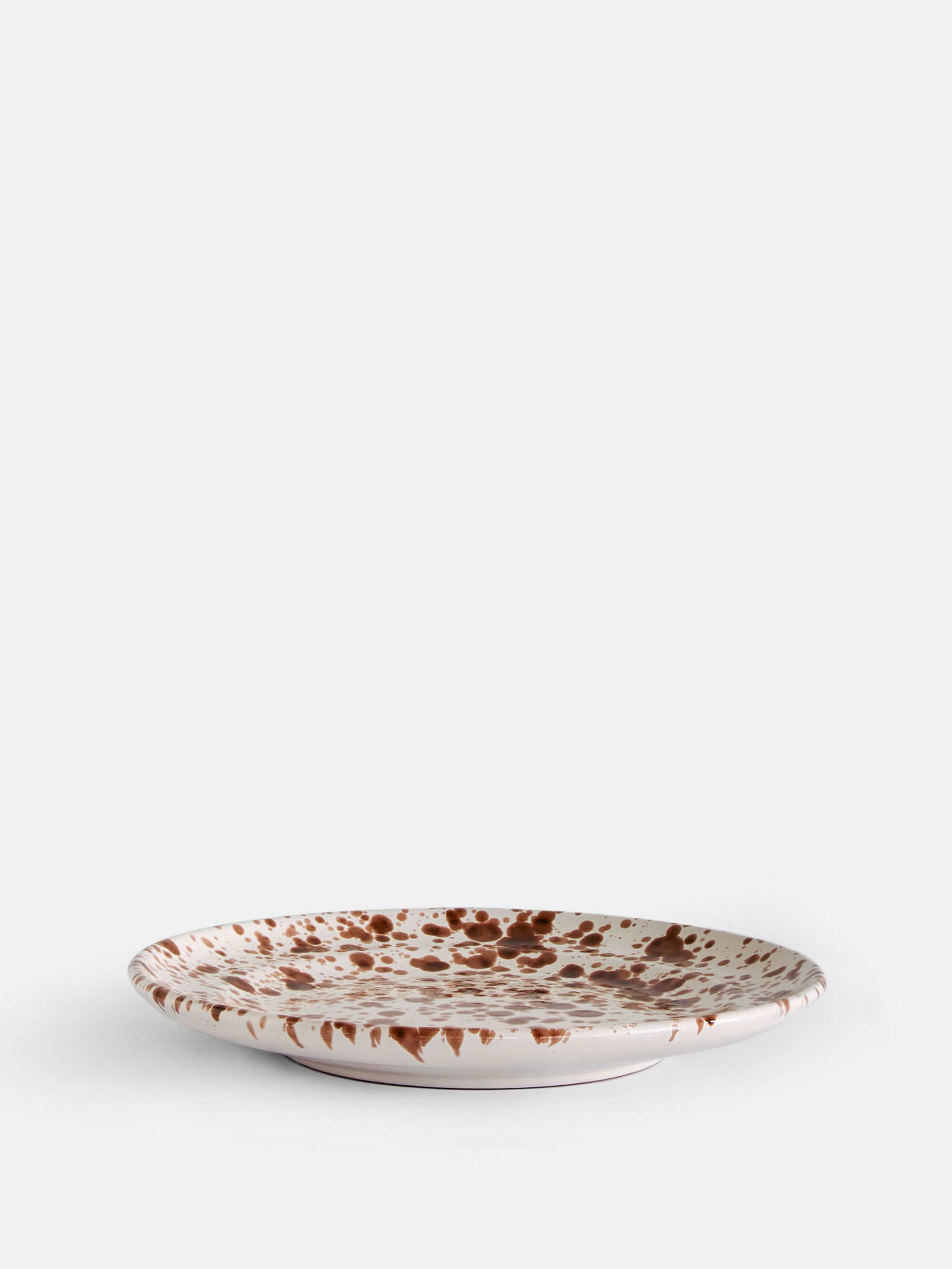 16048 822576afe5 Spruzzi Vivente Dinner Plate 24 Cm Brown On Creme Portrait