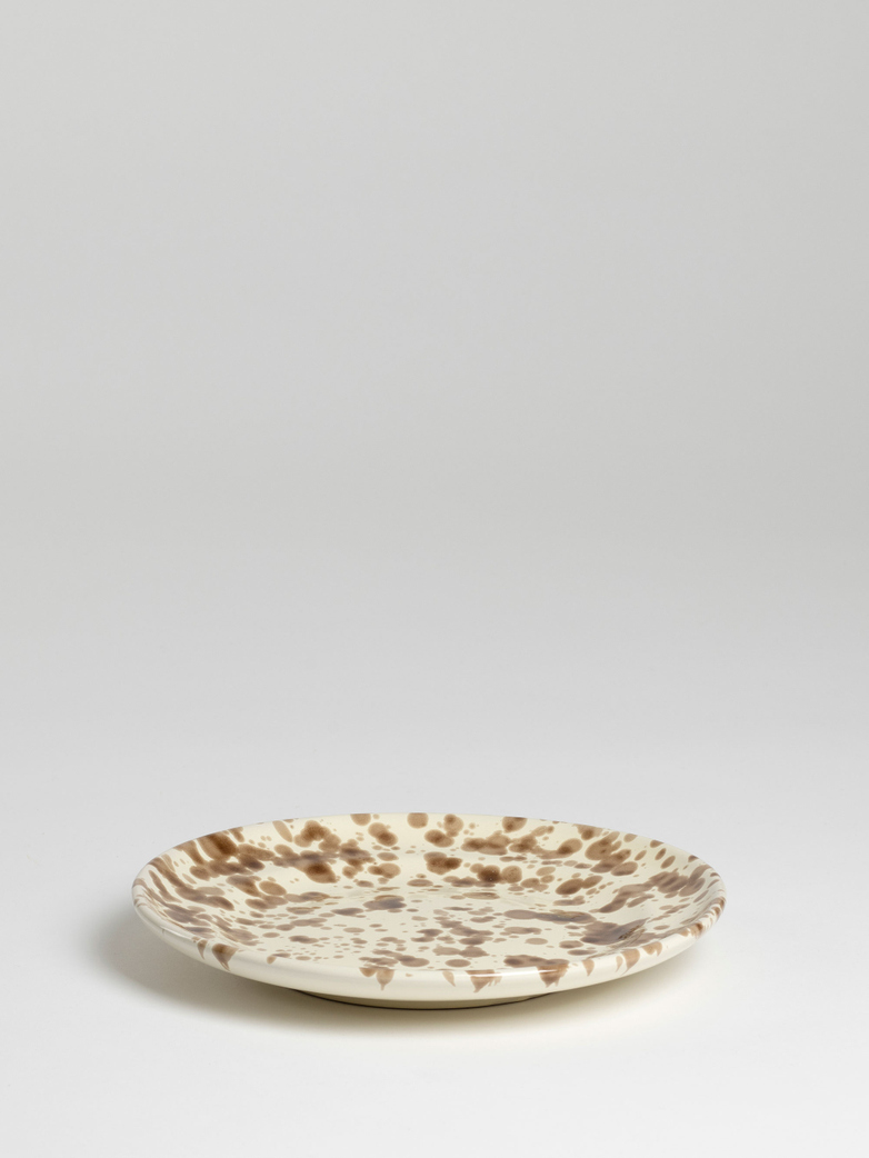 Spruzzi Vivente - Dinner Plate 24 cm - Brown on Creme