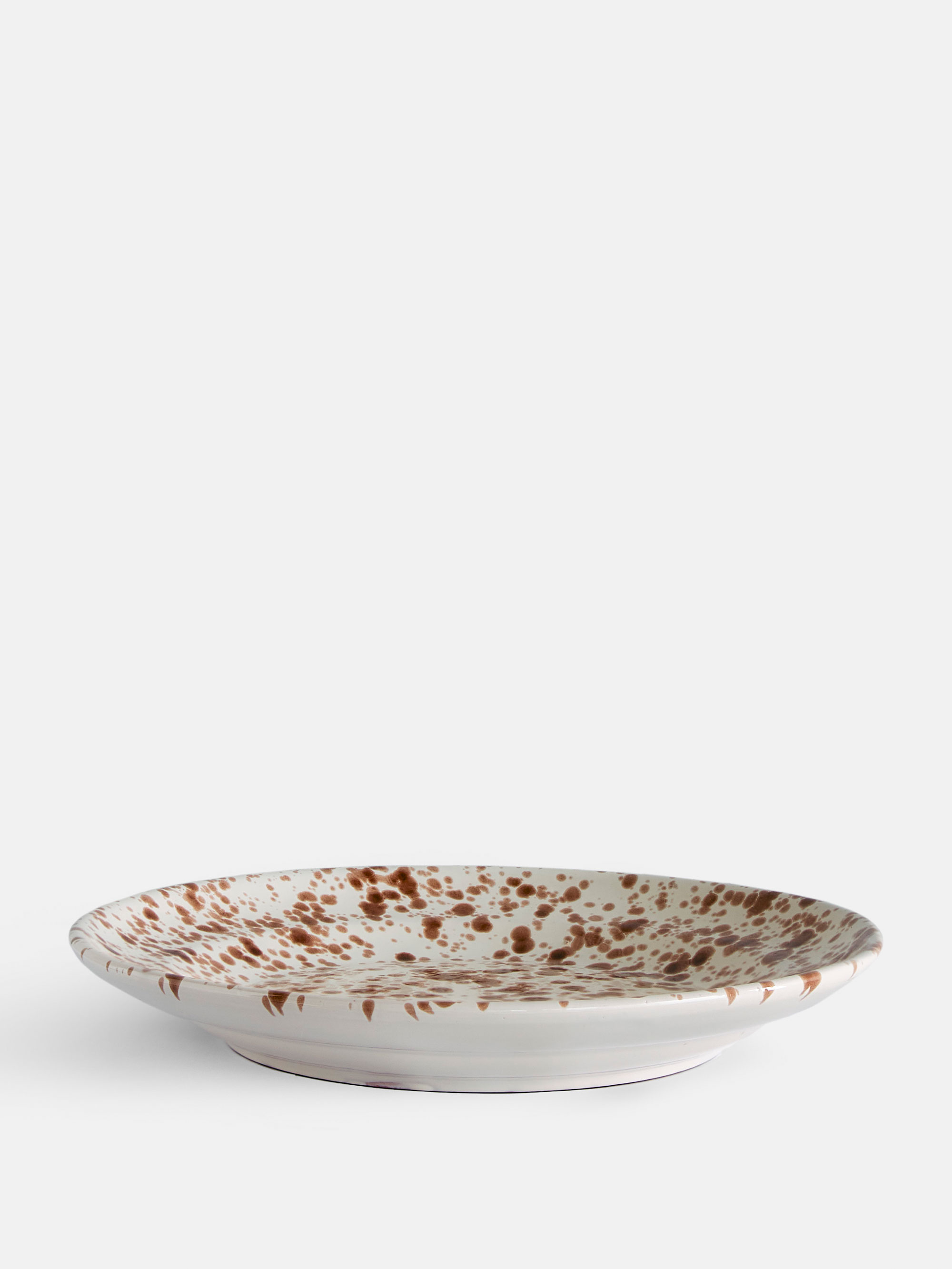 16050 73404a2700 Spruzzi Vivente Dinner Plate 28 Cm Brown On Creme Portrait
