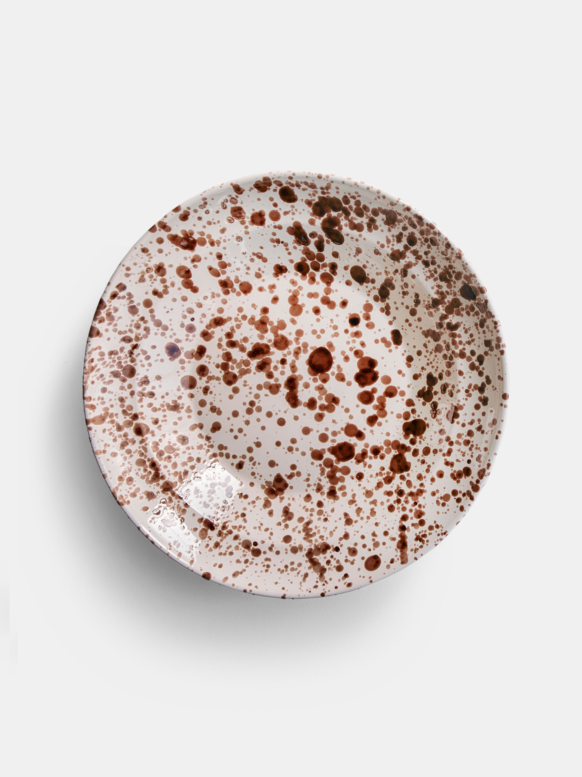 16052 2e1b0a1f9c Spruzzi Vivente Medium Serving Bowl Brown On Creme Portrait