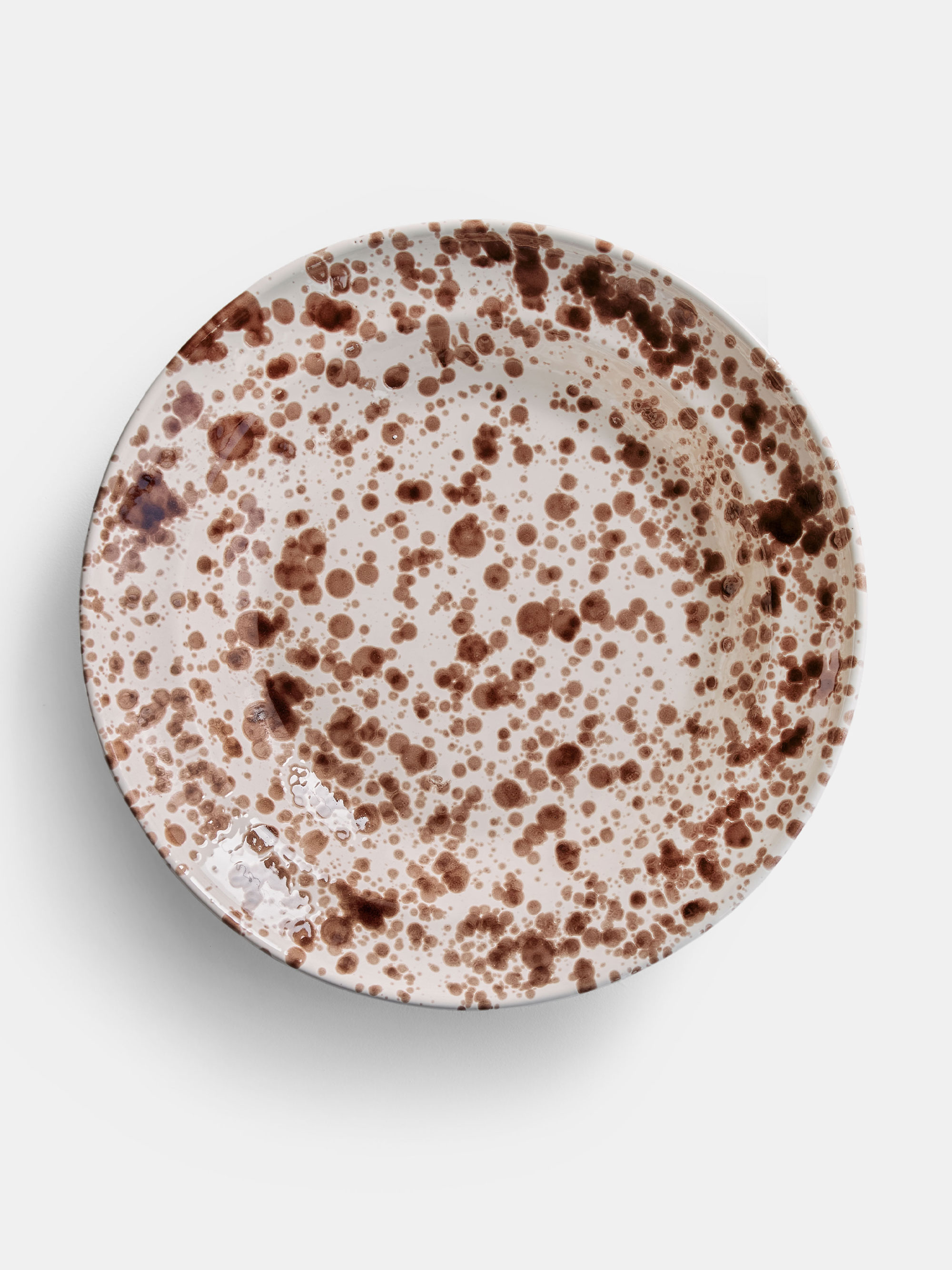 16054 Cdf9fae8cb Spruzzi Vivente Big Serving Bowl Brown On Creme Portrait