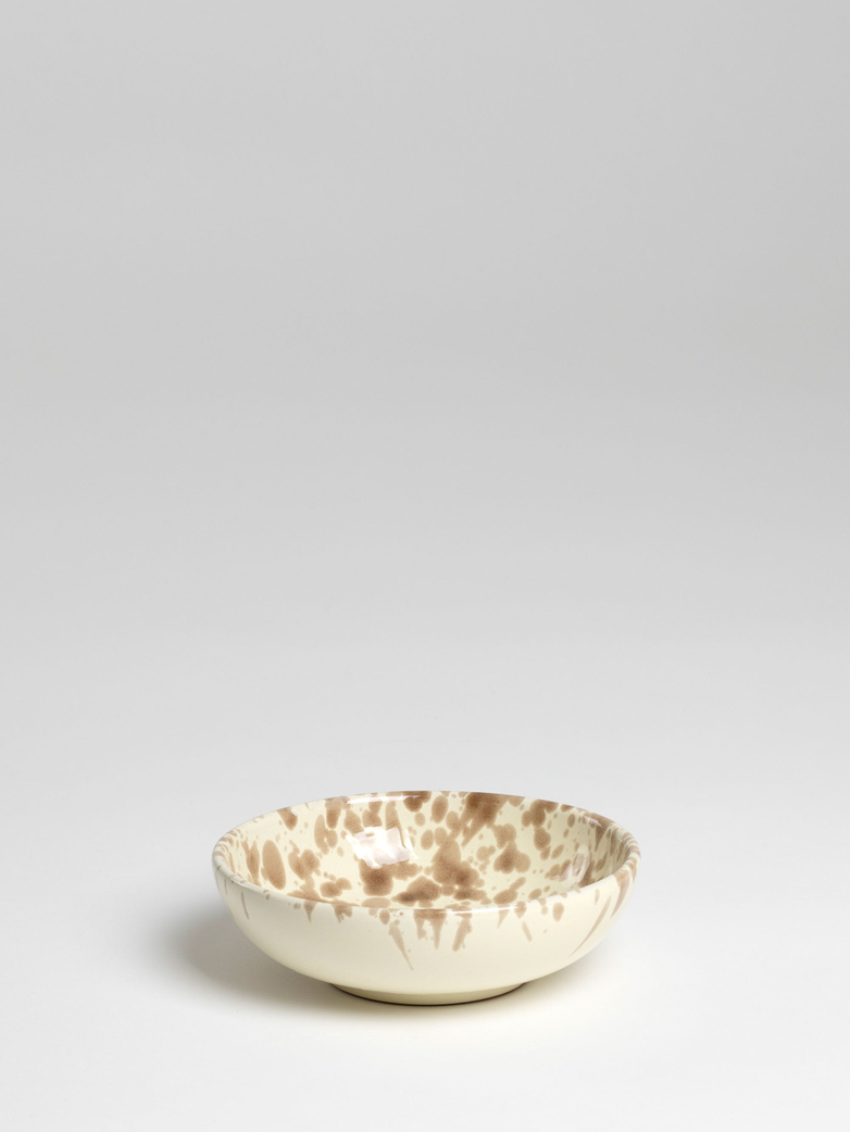 Spruzzi Vivente - Bowl Brown on Creme - Small