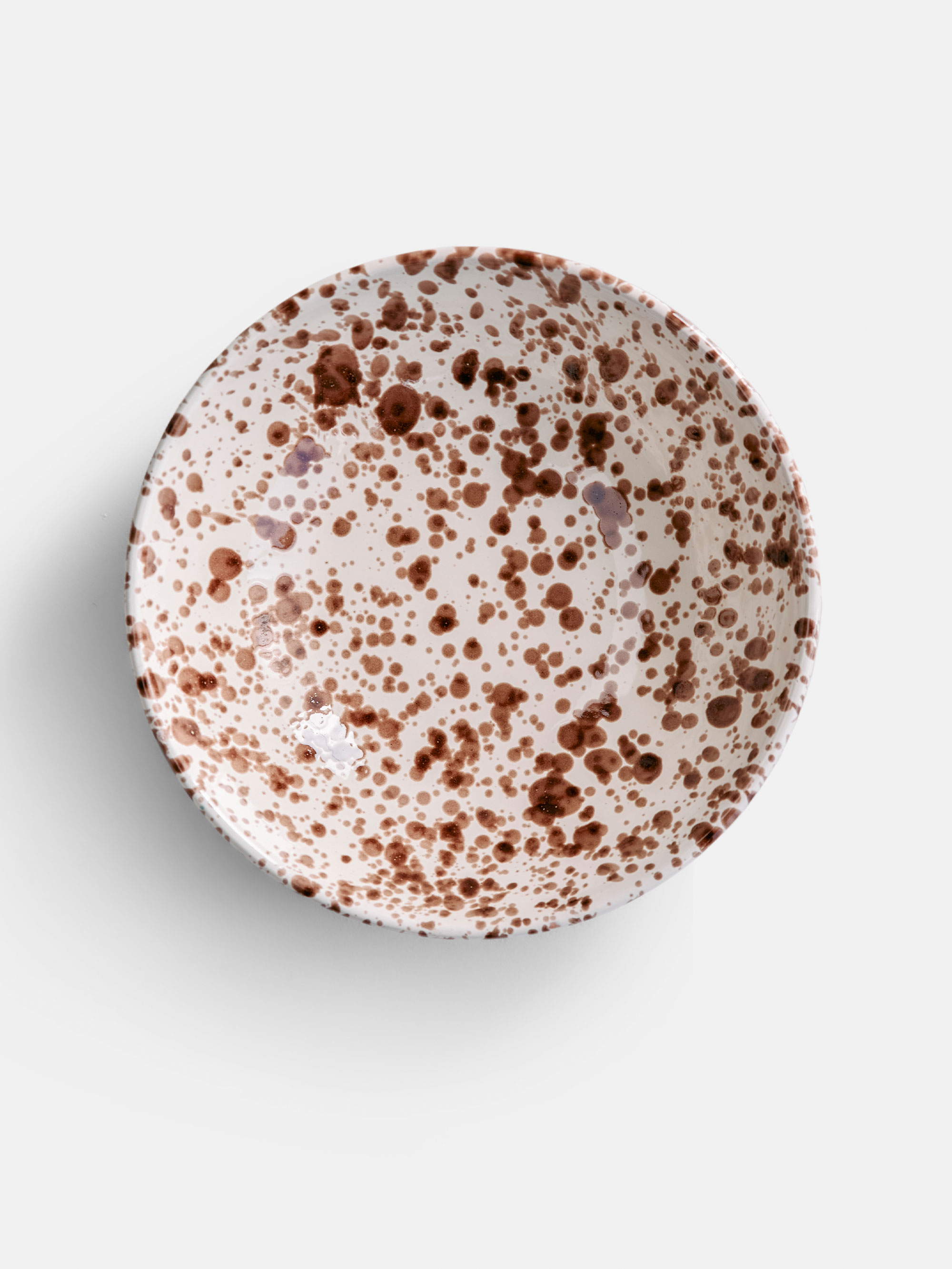 16058 96e21cec07 Spruzzi Vivente Small Salad Bowl Brown On Creme Portrait