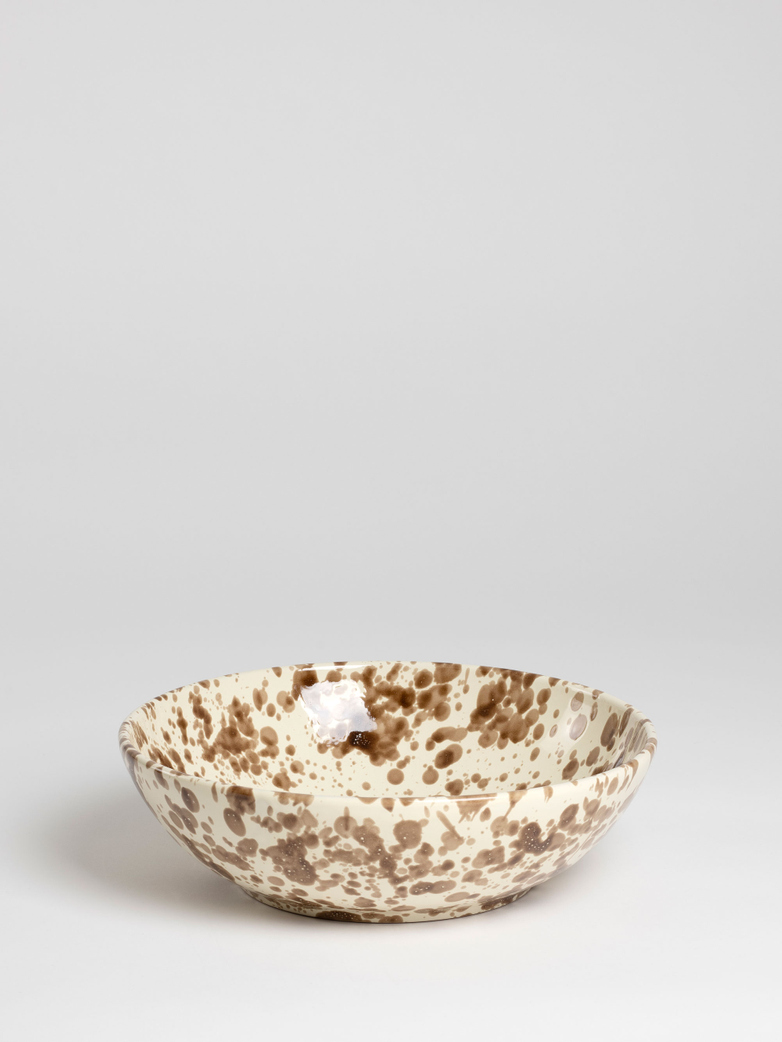 Spruzzi Vivente - Splatter Bowl - Brown on Creme