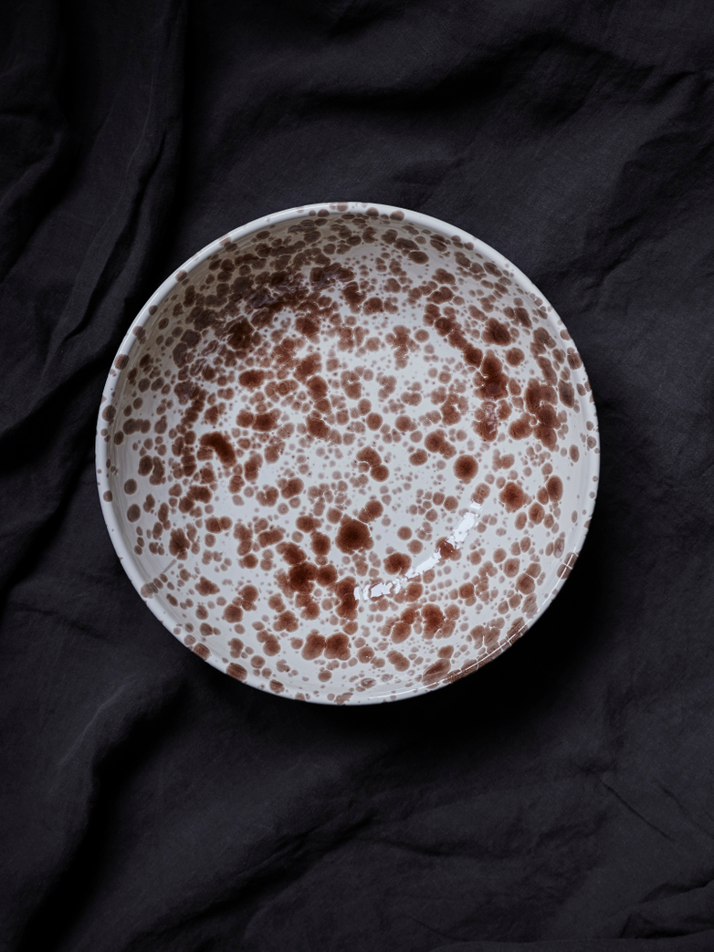 Spruzzi Vivente - Splatter Bowl - Brown