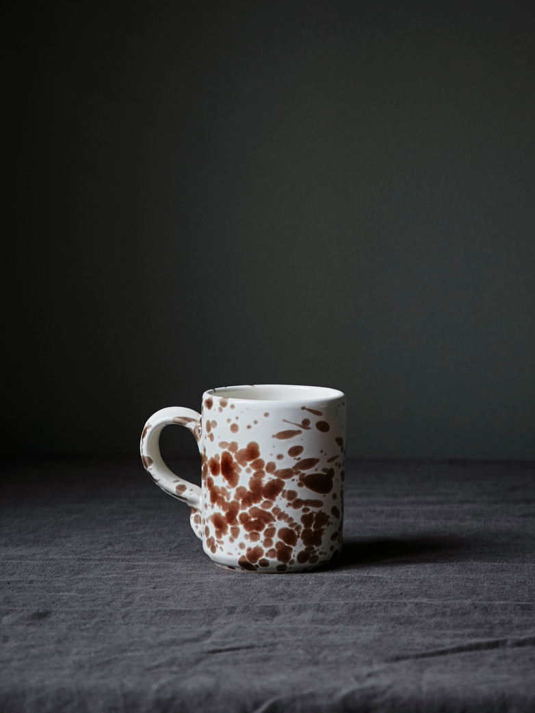 Spruzzi Vivente - Mug with Handle - Brown
