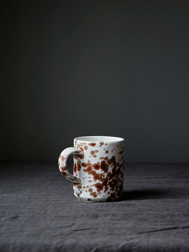 Spruzzi Vivente - Mug with Handle - Brown