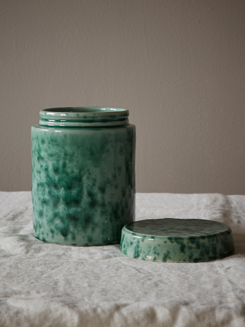 Spruzzi Vivente - Jar with Lid - Green
