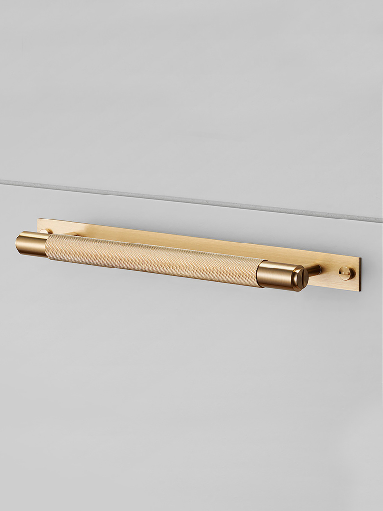 Pull Bar Plate - Brass