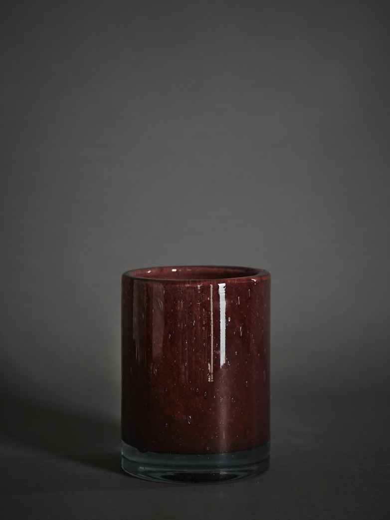 Belle Candle Holder – Claret Red – Medium