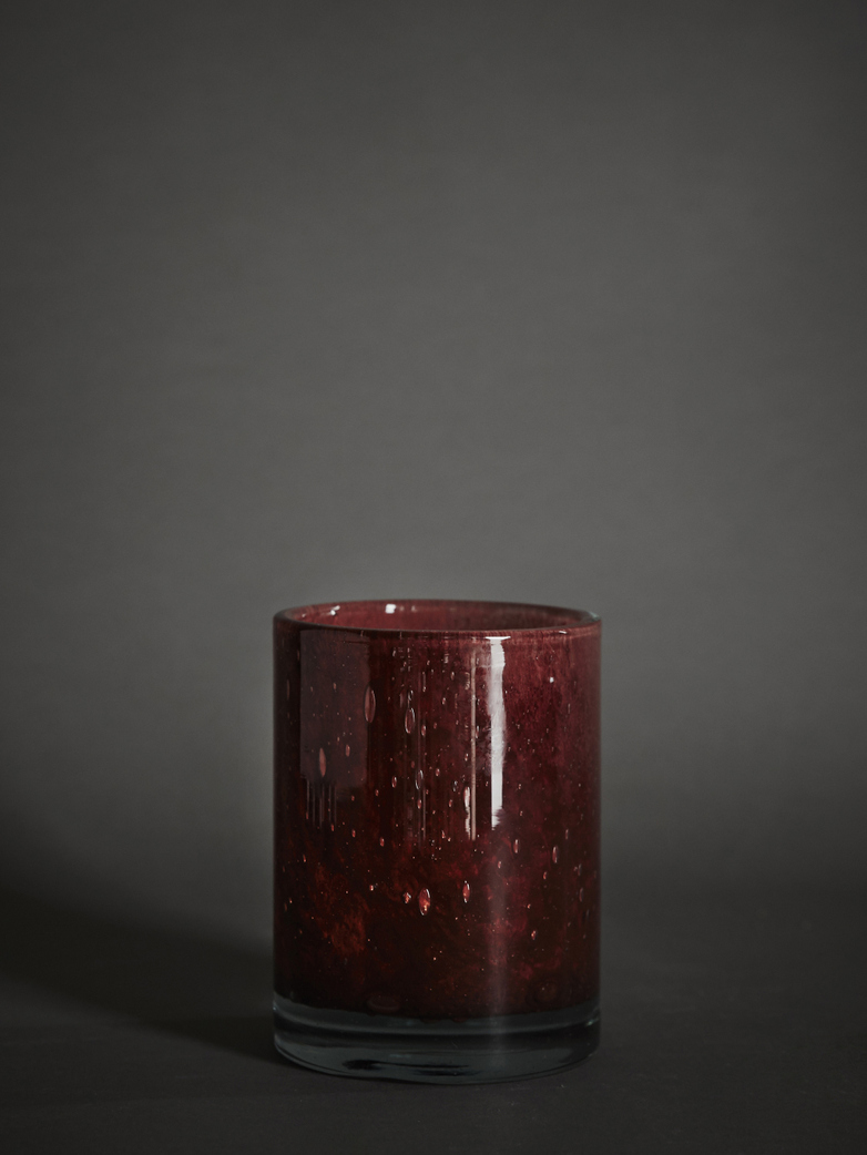 Belle Candle Holder – Claret Red – Medium