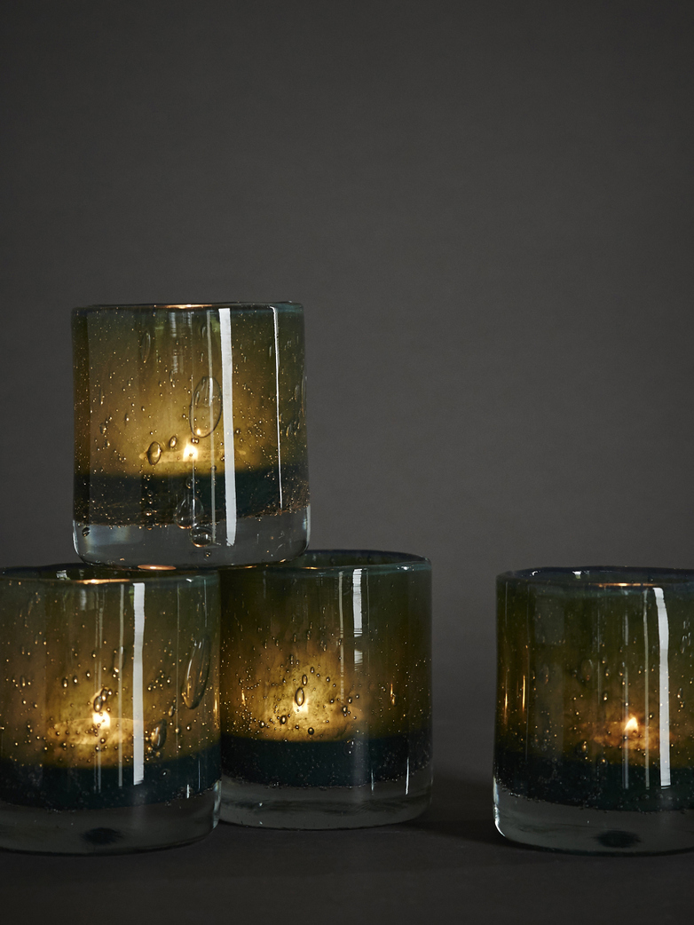 Belle Candle Holder – Moss Green – Small