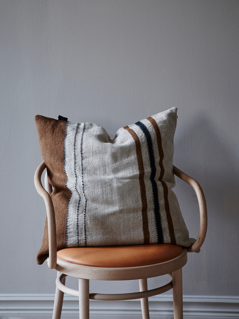 Foundry Pillow - Beeswax Stripe