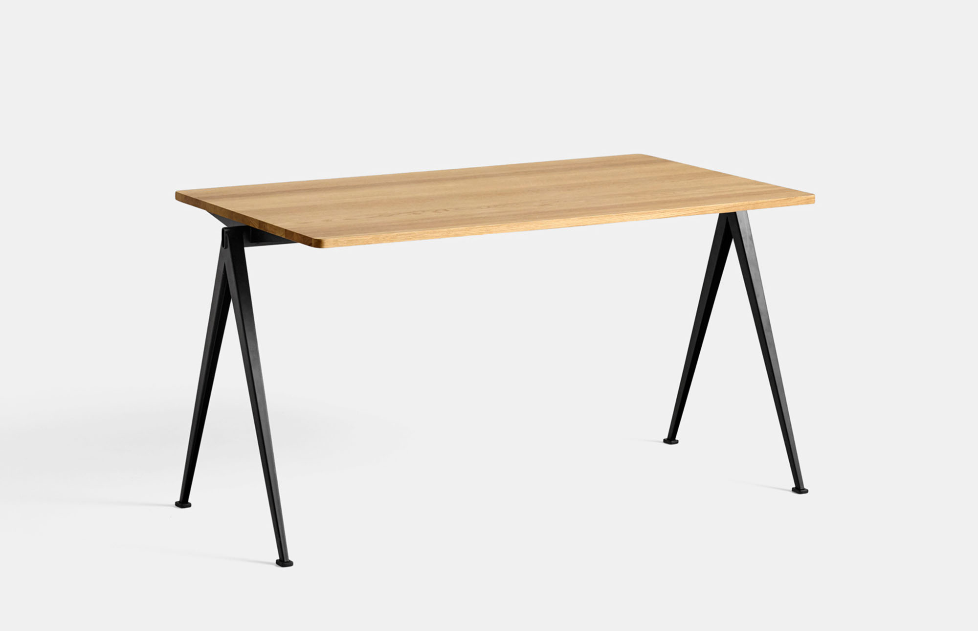16560 7ad0368d4a 16548 56e7790df4 Pyramid Table 01 L140 W75 Frame Black Top Oak Clear Lacquered Original Portrait