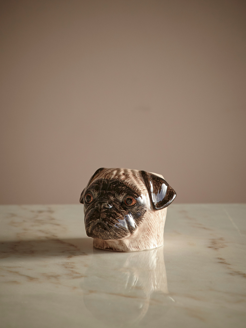 Fawn Pug Face Egg Cup