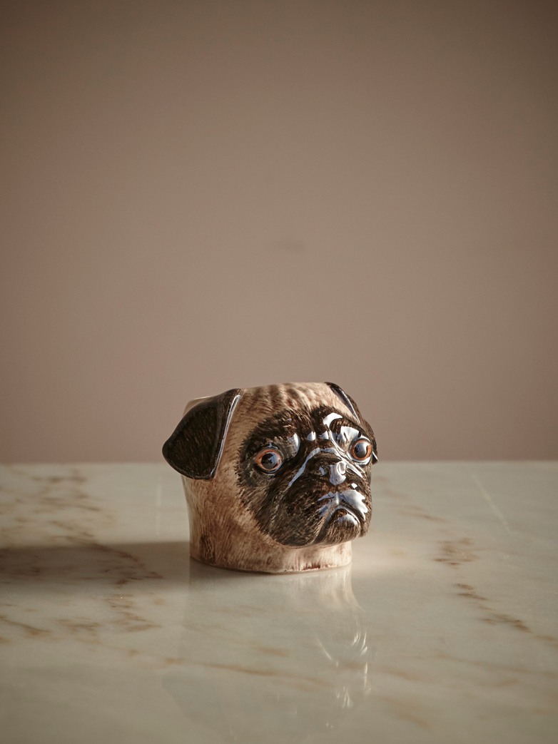 Fawn Pug Face Egg Cup