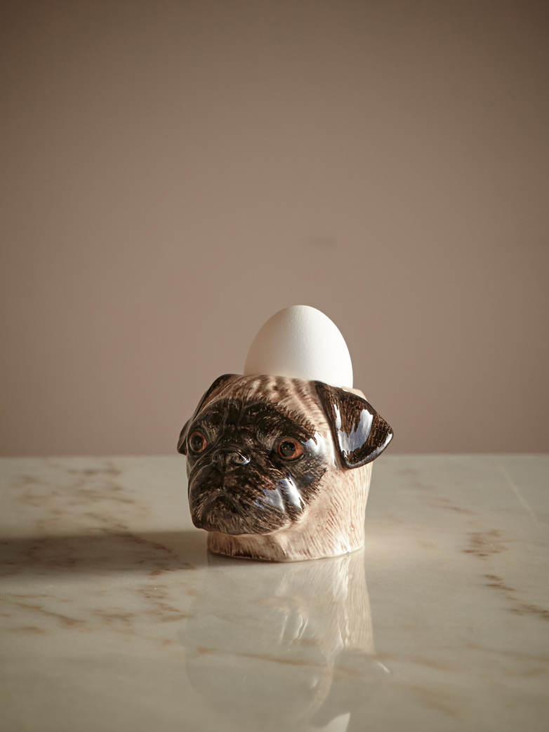 Fawn Pug Face Egg Cup