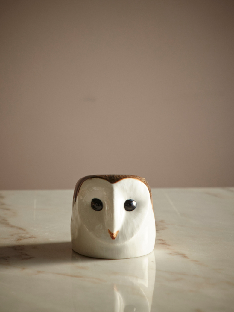 Barn Owl Face Egg Cup