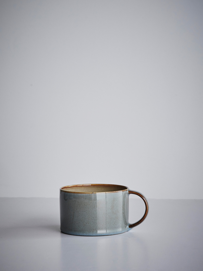 Terres de rêves - Coffee Cup With Saucer Misty Grey - Smokey Blue