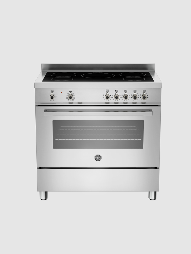 90 cm induktionsspis med 1 ugn, rostfri, Professional-serien XE