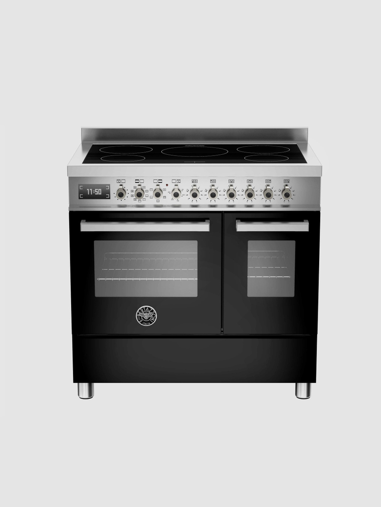90 cm induktionsspis med dubbla ugnar, Professional-serien