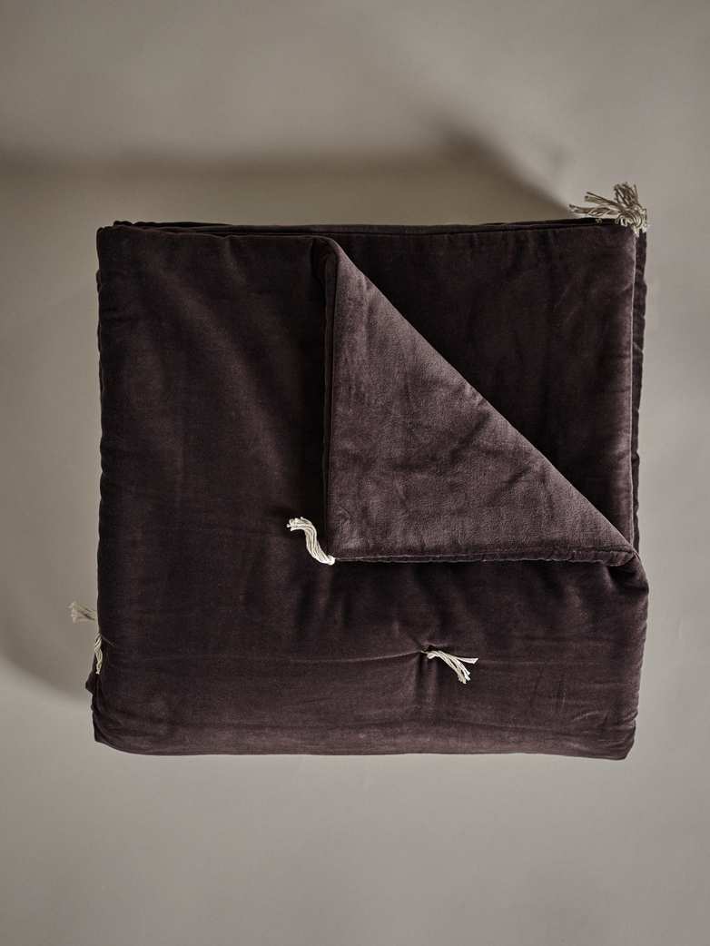 Velvet Sofacover – Puce Brown