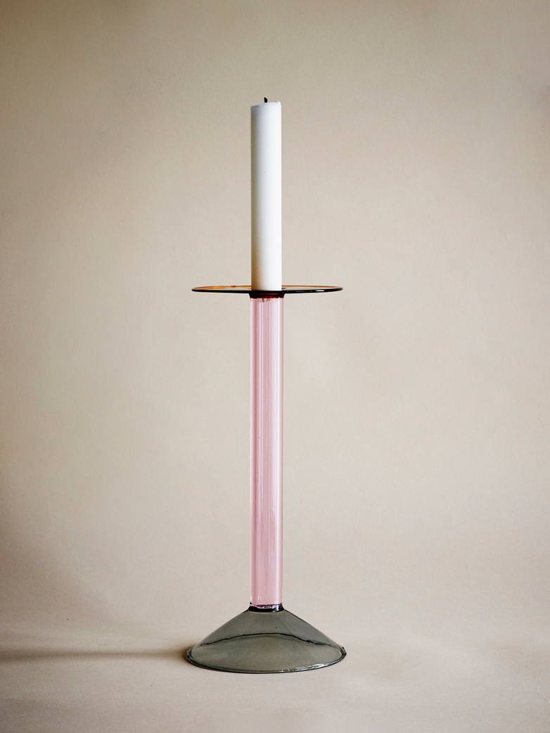 Rainbow Candleholder Large - Pink