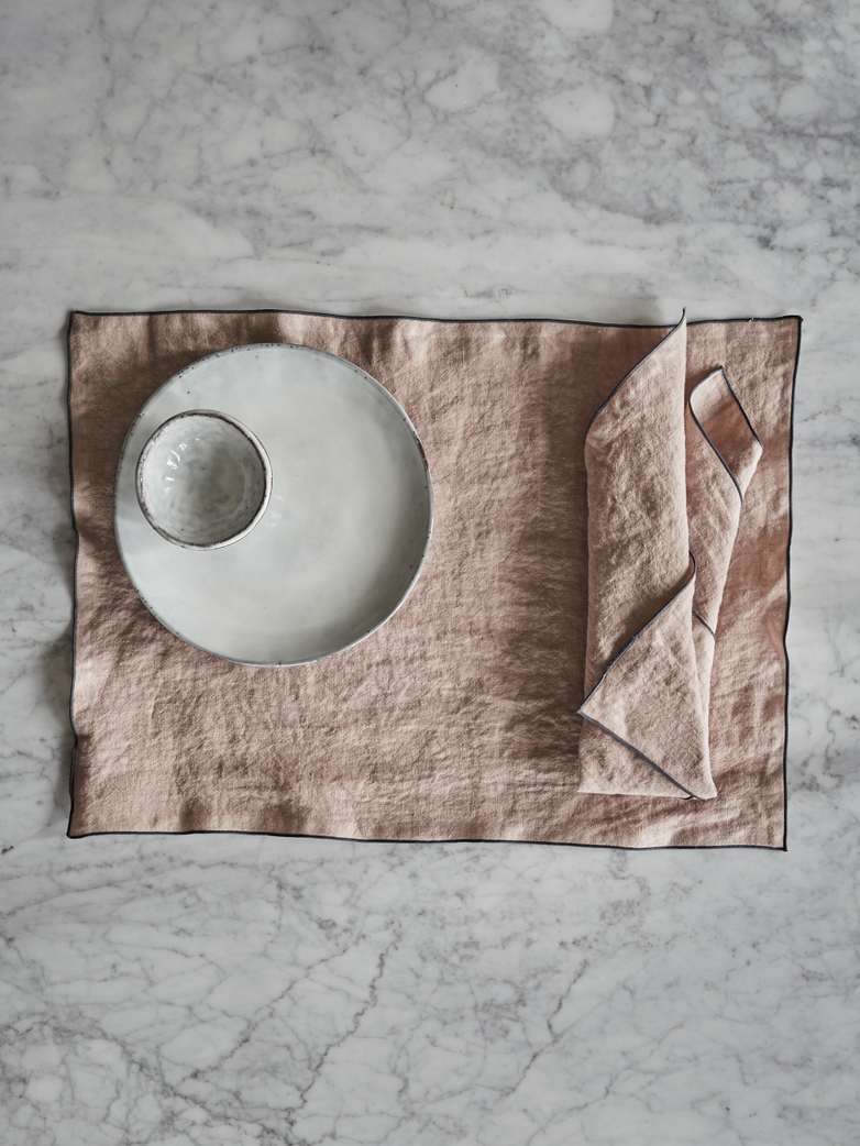 Place Mat Washed Linen Aubepine - 35x45cm