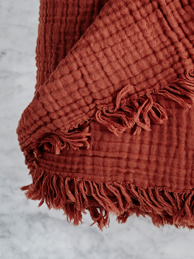 Crinkle Plaid Autumn Red