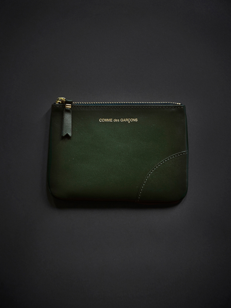 Classic Zip Pouch Wallet Small Bottle Green