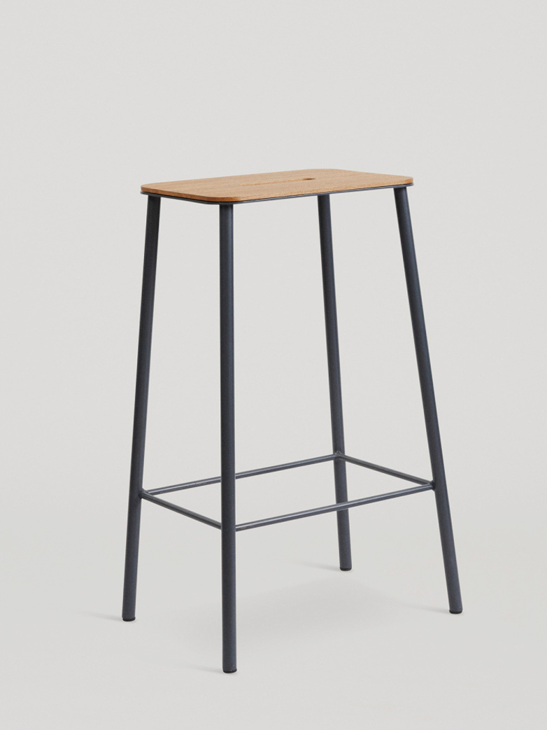 Adam Stool Oak - Grey