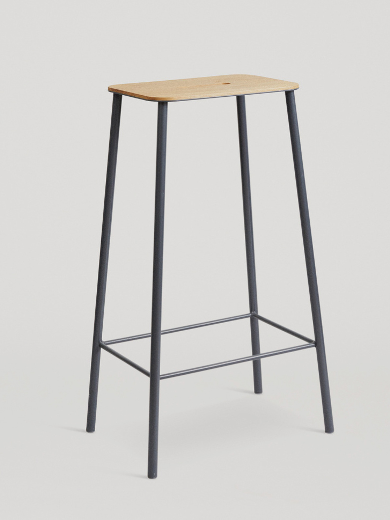 Adam Stool Oak - Grey
