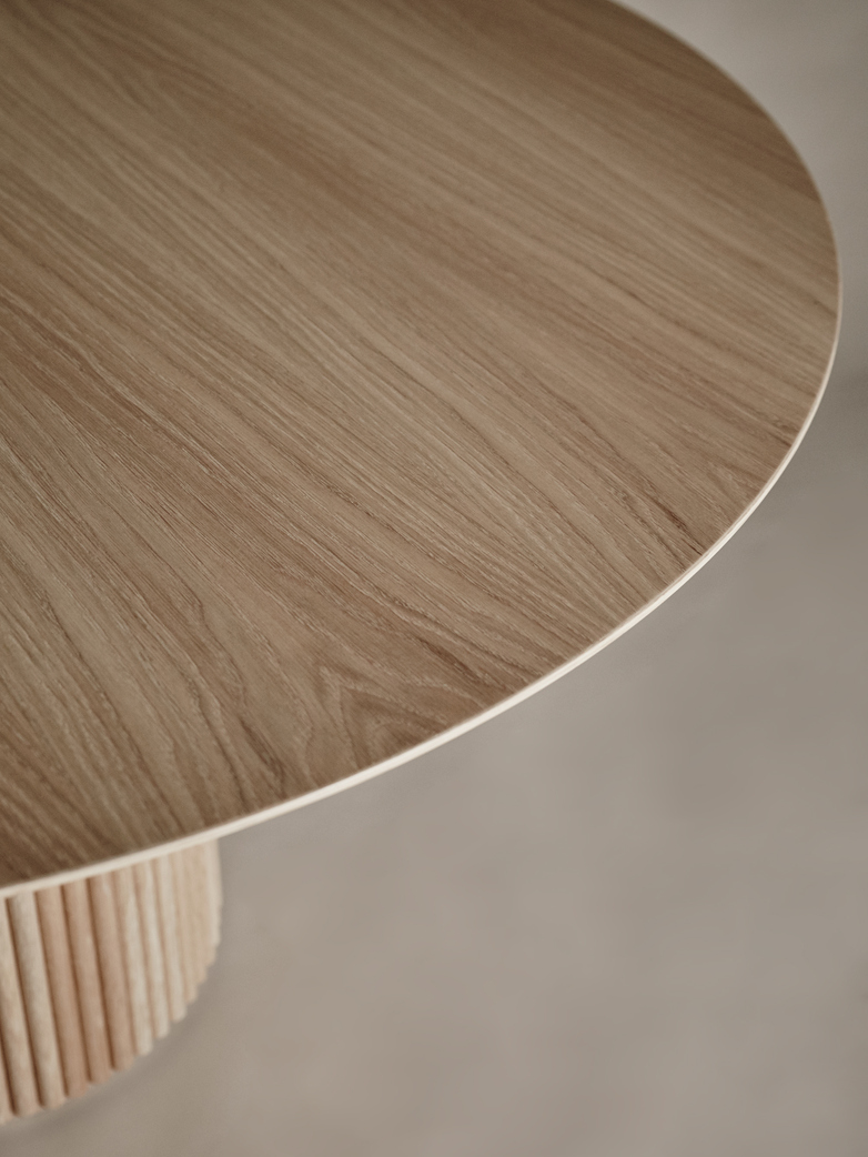 Palais Royal Dining Table - White Stained Oak Base and Top