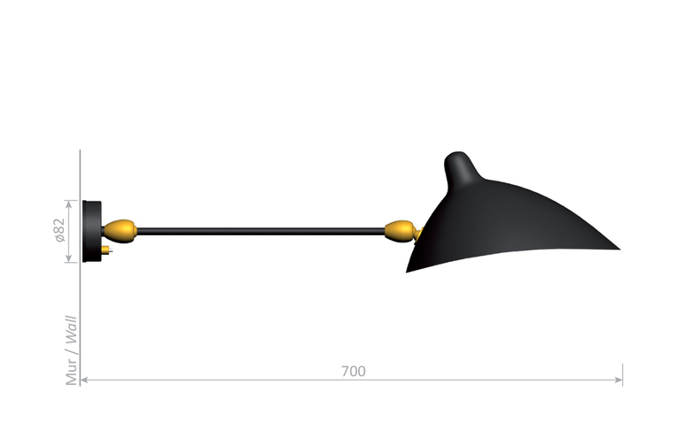 Wall Lamp with Two Swivels