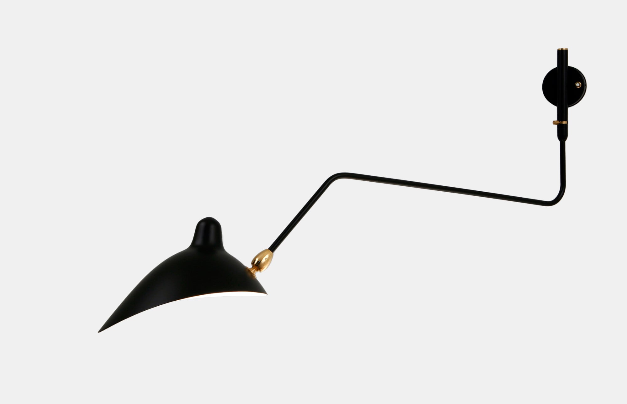 20564 4c7bb48801 Wall Lamp With One Rotating Curved Arm Portrait