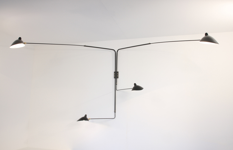 Wall Lamp with Four Rotating Straight Arms