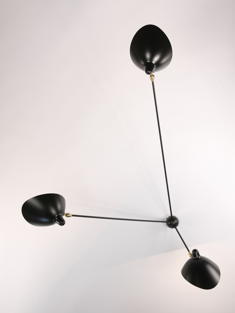 Wall Lamp with Three Fixed Arms